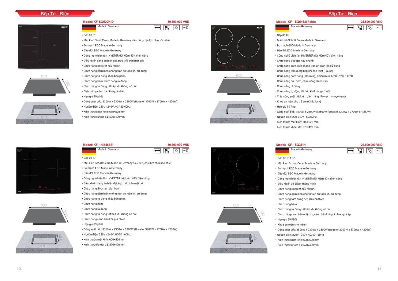 Catalogue và Bảng giá Thiết bị bếp KAFF mới nhất 2024 /Page 5